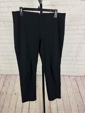 Quince Black Ultra-Stretch Ponte Maternity Ankle Pants Size Medium